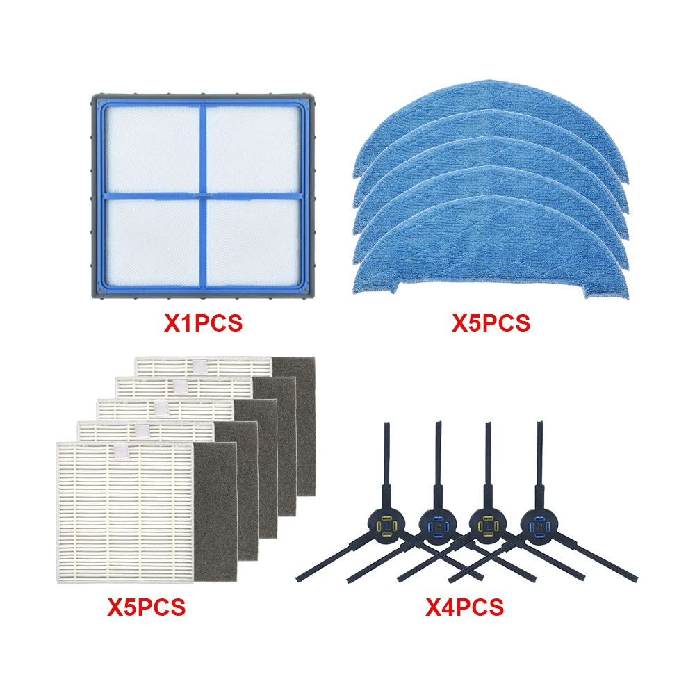 Robot Hút Bụi HEPA Lọc Bàn Chải Cạnh Bên Cây Lau Nhà Dùng Cho Ilife V8 V8s X750 A7 X800 X785 V80 Robot Máy Hút Bụi phần Phụ Kiện