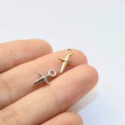 Eruifa 20pcs 8*10mm Star Plated Zinc Alloy Charms Pendant Jewelry DIY Necklace Bracelet Earrings 2 Colors
