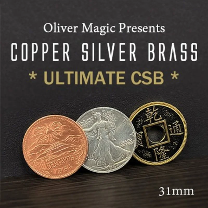 

Ultimate CSB (31mm) by Oliver Magic Half Dollar Size Close up Magic Tricks Gimmick Illusions Coins Transform Vanish Appearing