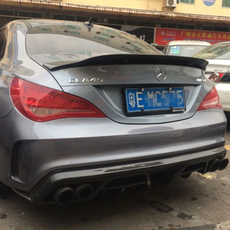 For Mercedes CLA Spoiler CLA45 W117 C117 Carbon Fiber Rear Trunk Wings Spoiler cla 200 250 260 Renntech 2013 2014 2015 2016 - UP