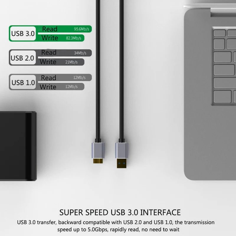 USB 3.0 Type A to Micro B Cable Hard Disk Data Sync Cables Cord for For Samsung S5 Note 3 Wire External Hard Drive Disk HDD Line