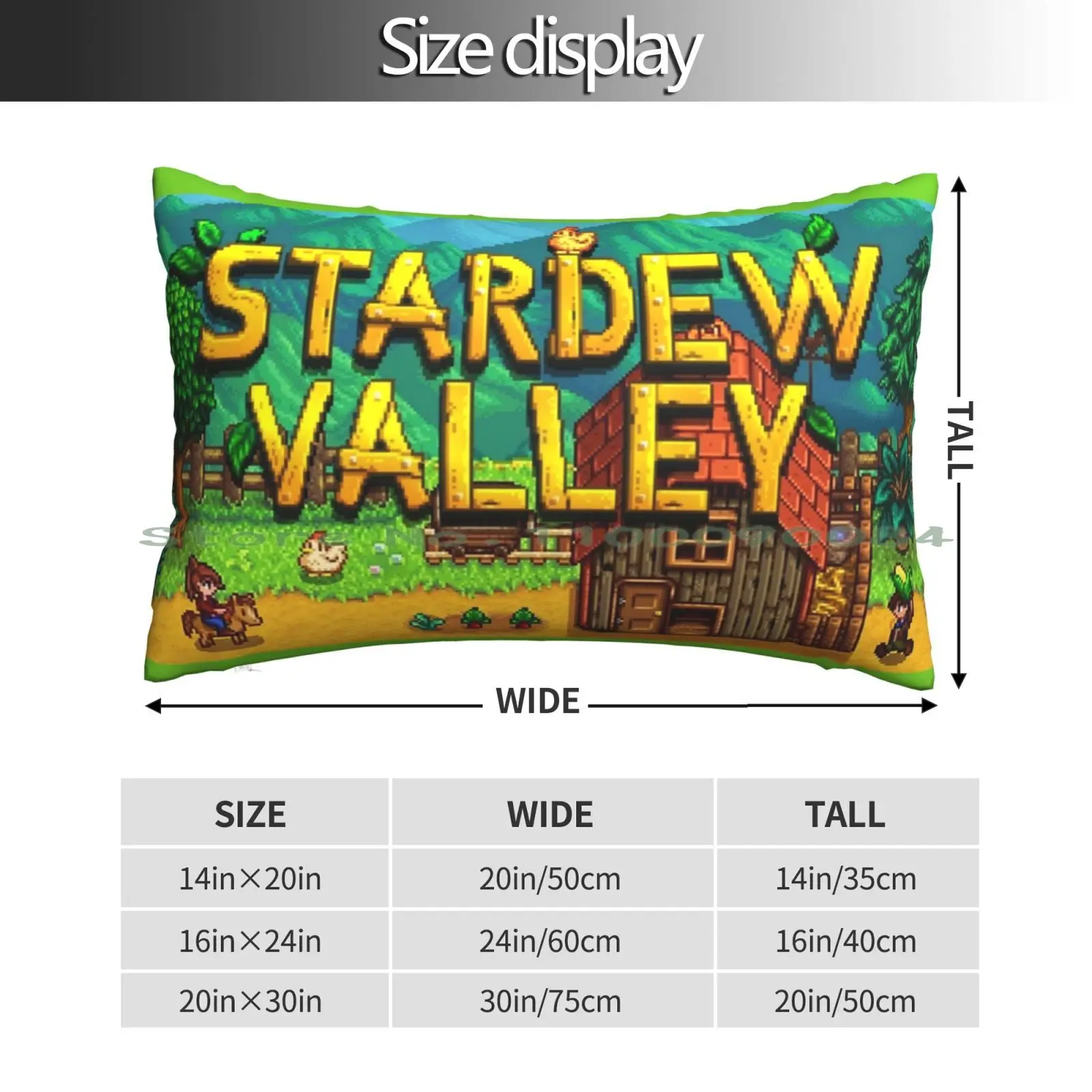 Stardew Valley Intro Pillow Case 20x30 50*75 Sofa Bedroom Trending Long Sleeve Stuff Best Selling Treding Logo Of God Pantera