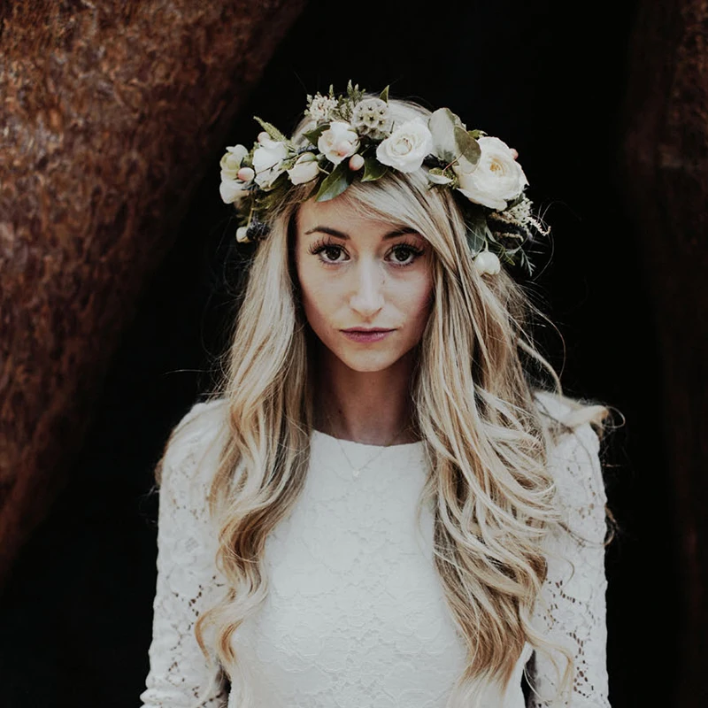 Vestido de novia de manga larga de encaje, traje de novia con diseño de sirena, calado rústico, espalda abierta, cuello de murciélago, fotografía