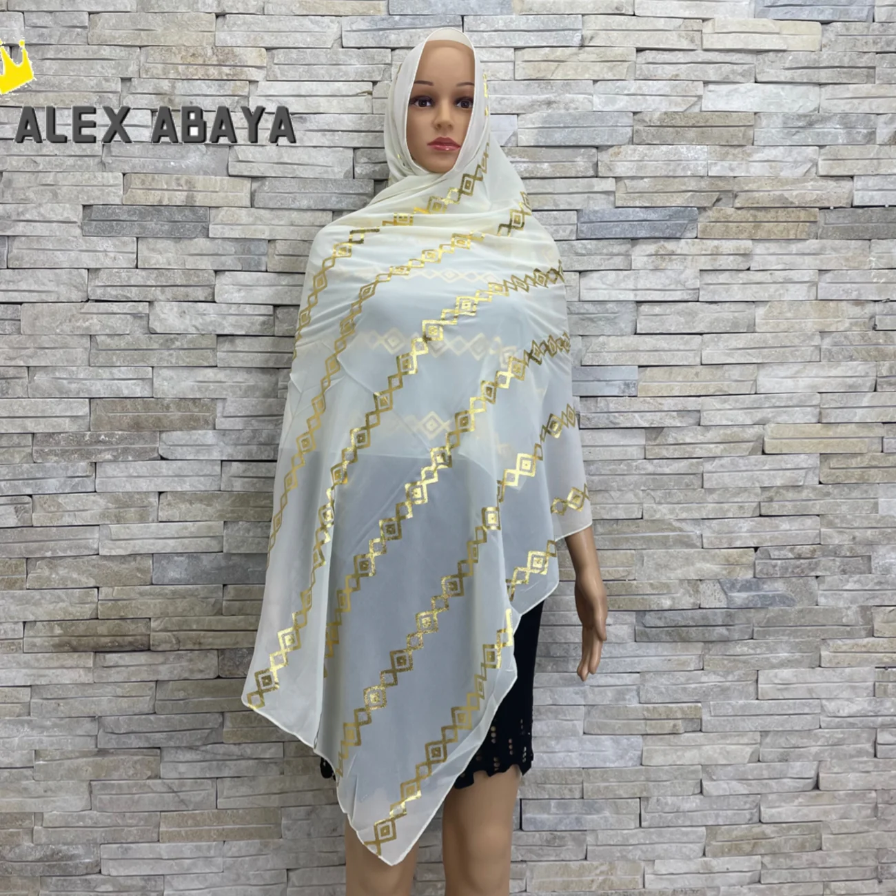 African Chiffon Fabric Hijab for Women, Shawls, Headband, Muslim Hijabs, Scarves, Scarf, Head Wrap, New Fashion, 80*180