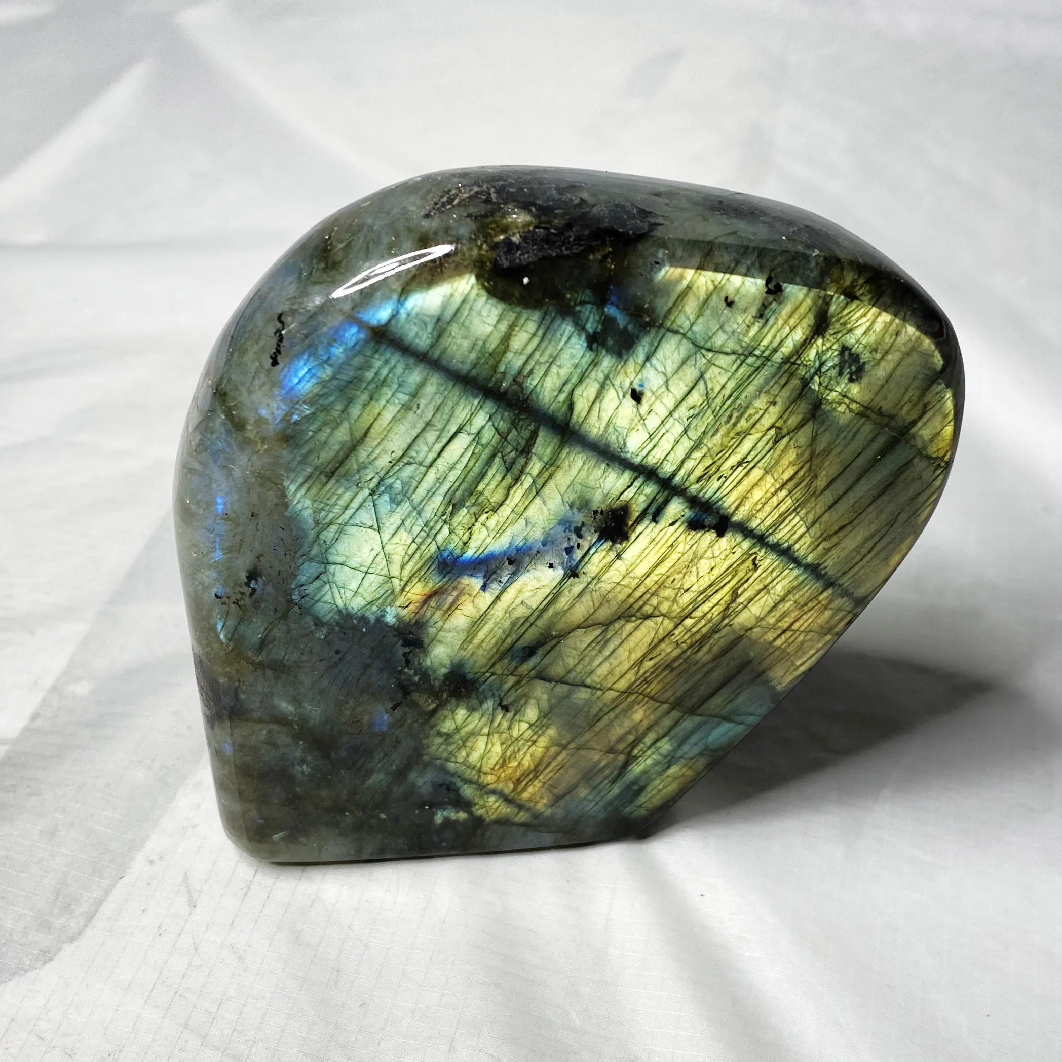 Natural Labradorite Home Furnishing Feng Shui Decoration Hot PressedDouble-sided  Use Collection Dream Healing Stone Free Form