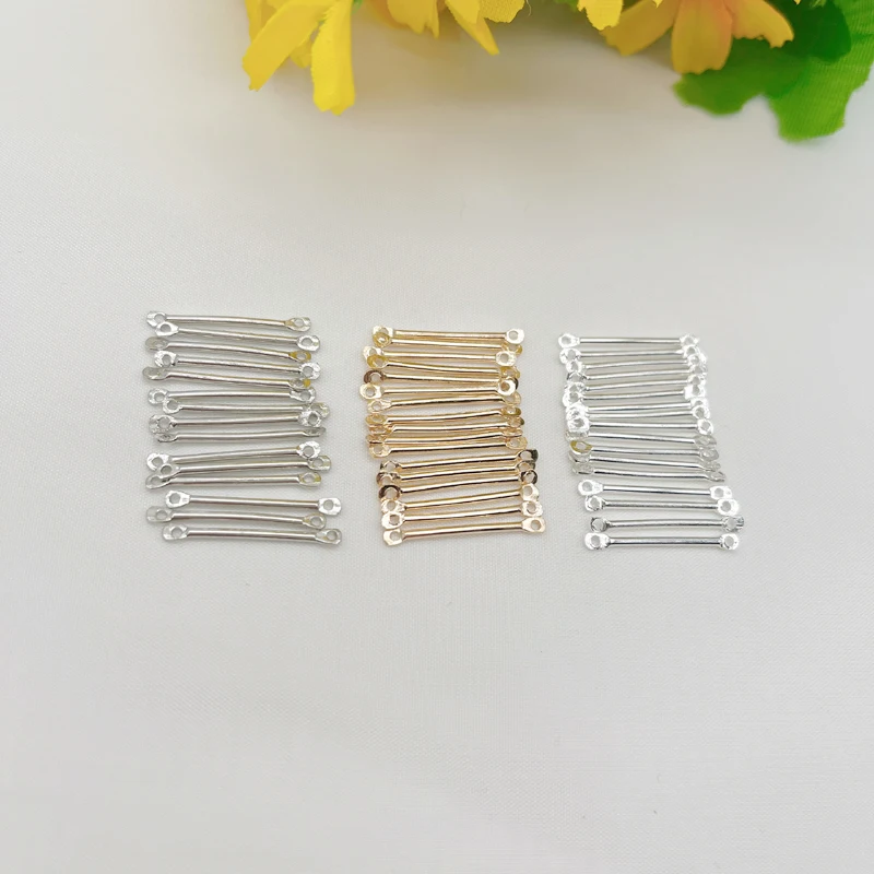 5000pcs Diy Jewelry Accessories 2 Holes Connectors Stick Jewelry Findings for Jewelry Making Earring Pendants Bead Connectors