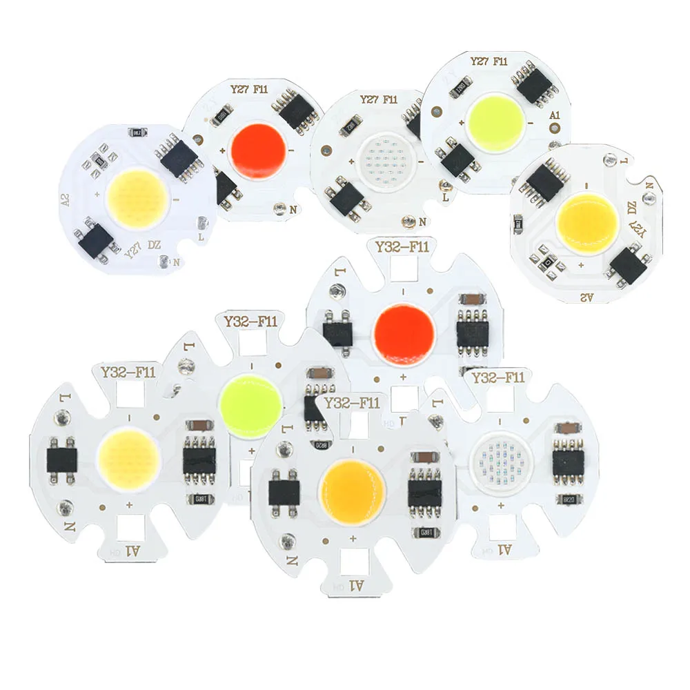 3W 5W 7W 9W 220V LED COB Lamp Chip Smart IC NO Need Driver For Flood Light Spotlight Lighting White/Warm/Natural/Red/Green/Blue