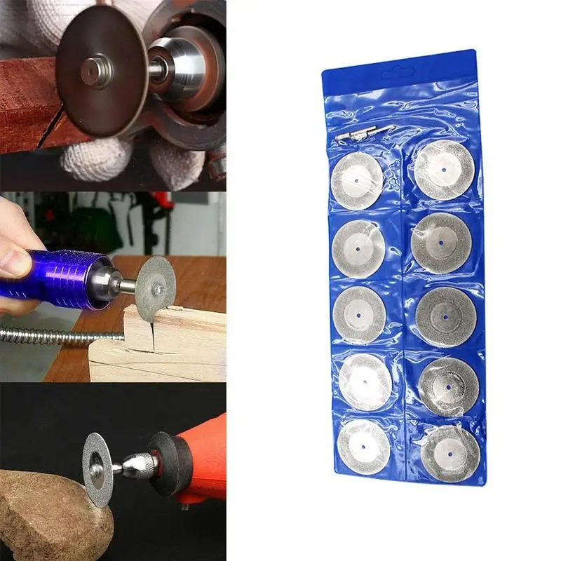 10ks rotační tool+2pcs conneting táhlo oběžník pila ostří řezací disky diamant disk trnu pro dremel mini vrtačka energie nářadí sada