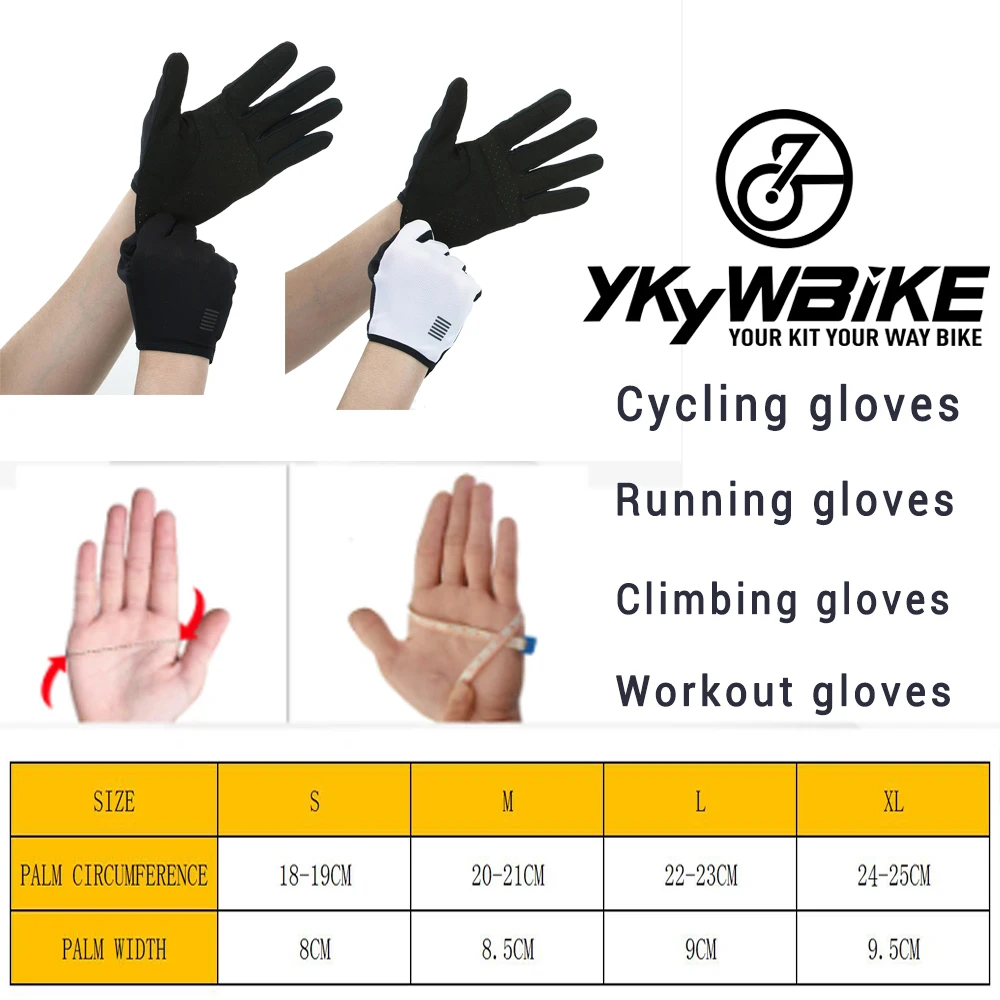 YKYWBIKE Breathable Cycling Gloves Touch Screen Riding MTB Bike Bicycle Gloves  Motorcycle Winter Autumn Bike Gloves