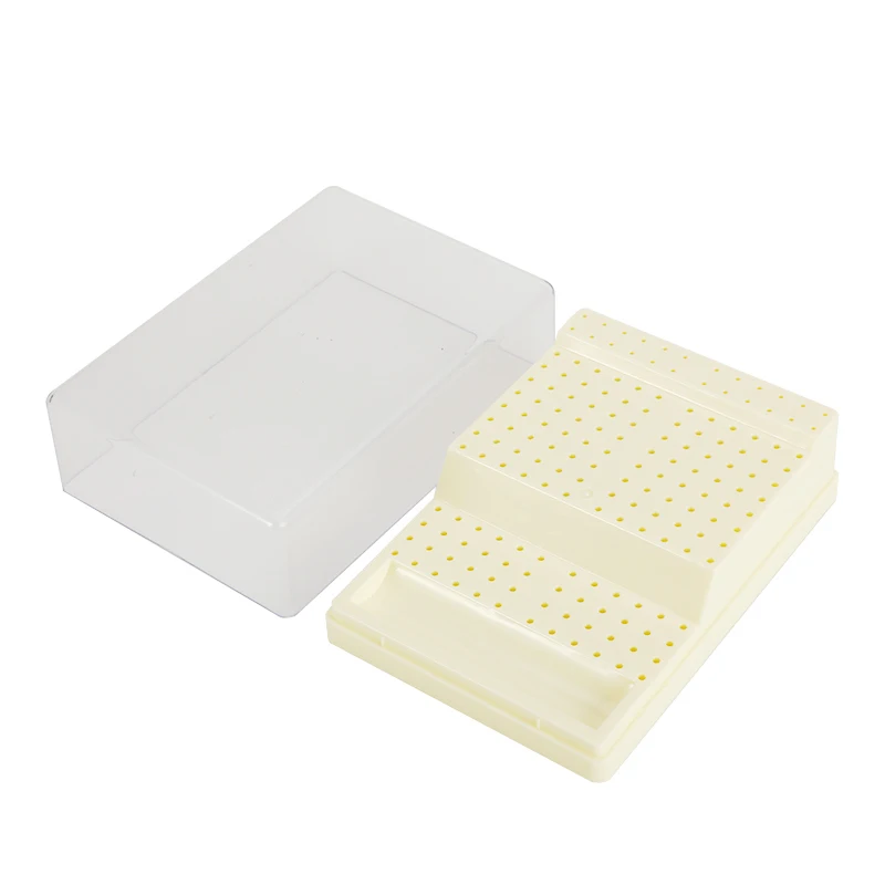 168 Holes Plastic Dental Burs Box Case Dental Bur Block Holder Autoclave Sterilizer Case Disinfection Box Dentistry Supplies