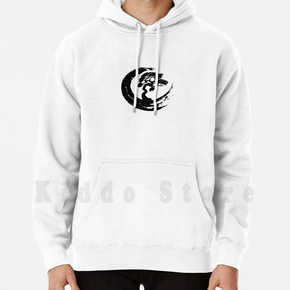 Enso Circle & Bonsai Tree Hoodies Long Sleeve Enso Circle Bonsai Tree Bonsai Enso Enso Tree Zen Buddhism