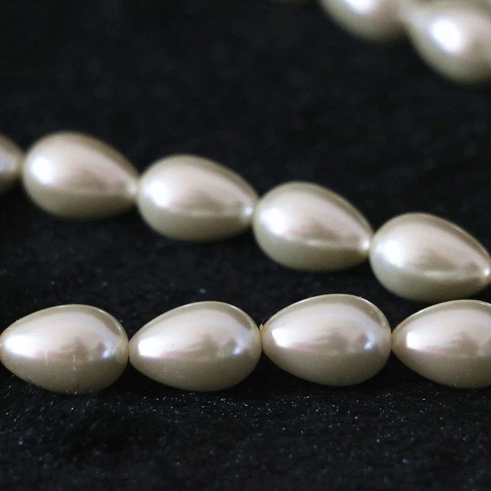 wholesale high quality Accessories Pearl Water Droplets Shape Imitation Pearls Straight Beads For Jewelry Making DIY Bracelet