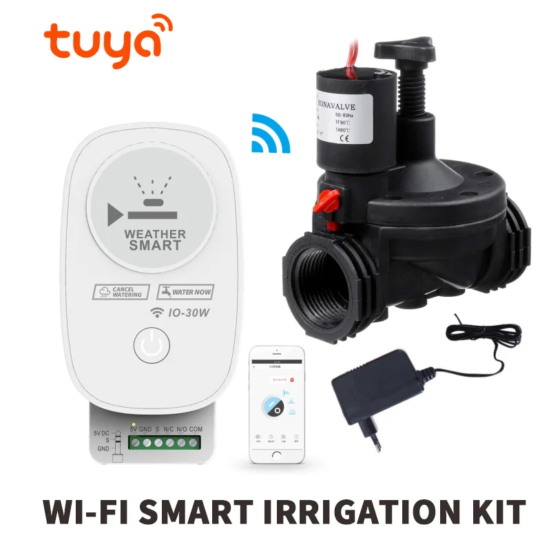 Tuya WiFi Smart Agricultural Garden Irrigation Controller Automatic Watering Timer Multi-valves Controll with Alexa Google Home