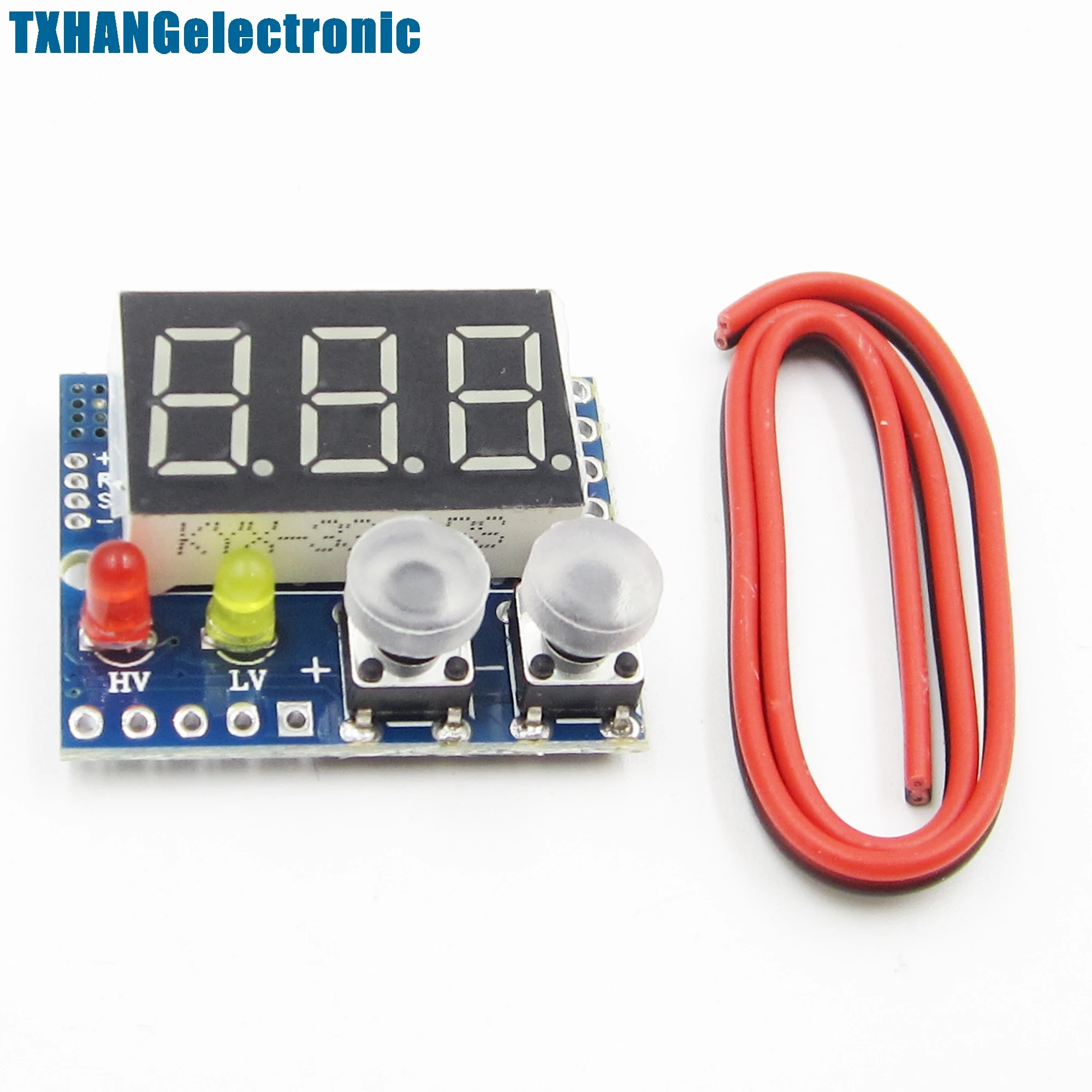 DC 0-99.9V Red LED Panel Digital Voltmeter Applied w/ Alarm Indicator diy electronics