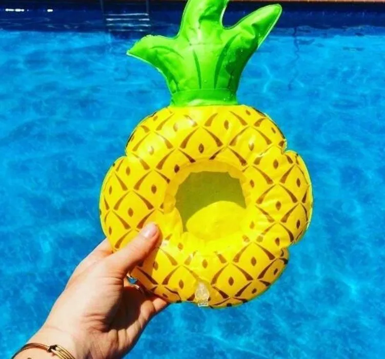 Floating Cup Holder Pool Swimming Water Toys Party Beverage Boats Baby Pool Toys Inflatable Pineapple Fruits Drink Holder