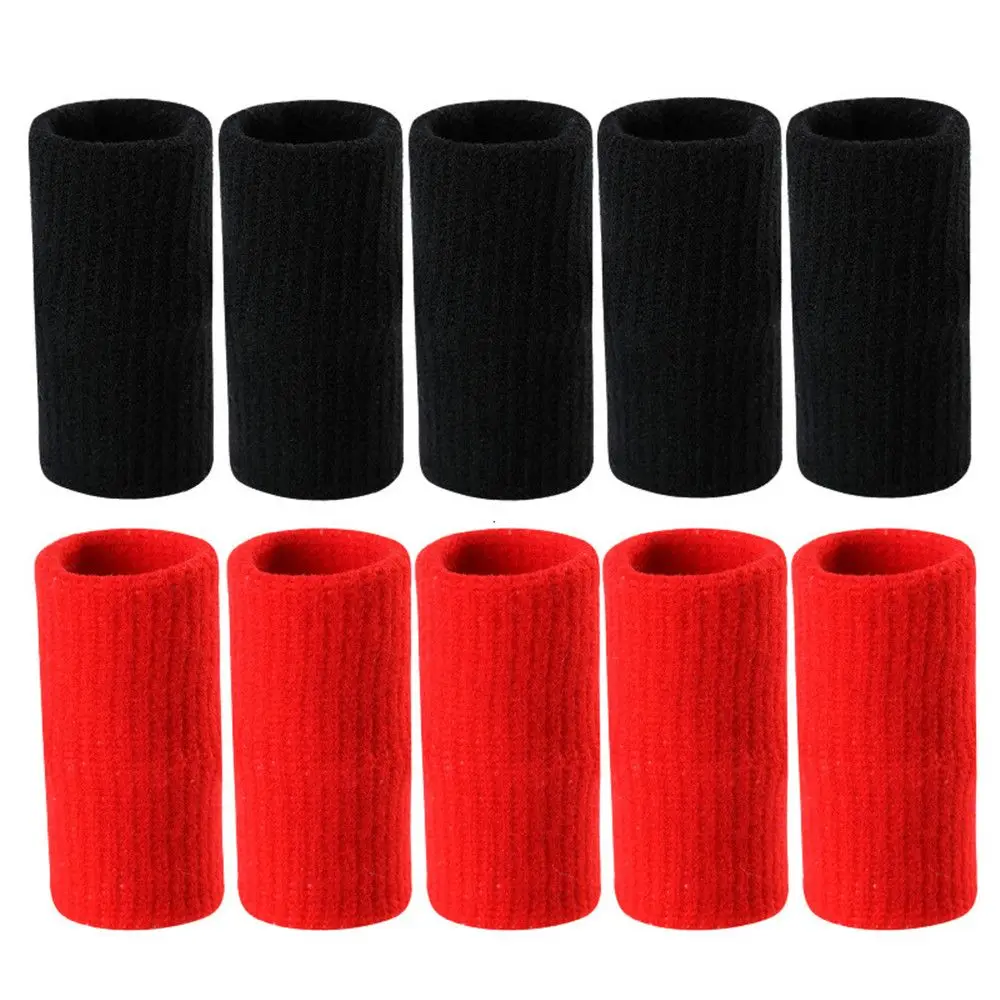 10pcs/set Basketball Elastic Finger Protector Gloves Sleeve Support Arthritis Sports Aid Outdoor Accessories