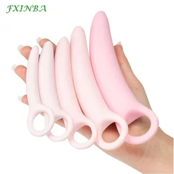 FXINBA Crescent Silicone Anal Plug Female Anus Toys Dildo Anal Butt Plug G-Spot Masturbation Adult Sex Toys For Women Men