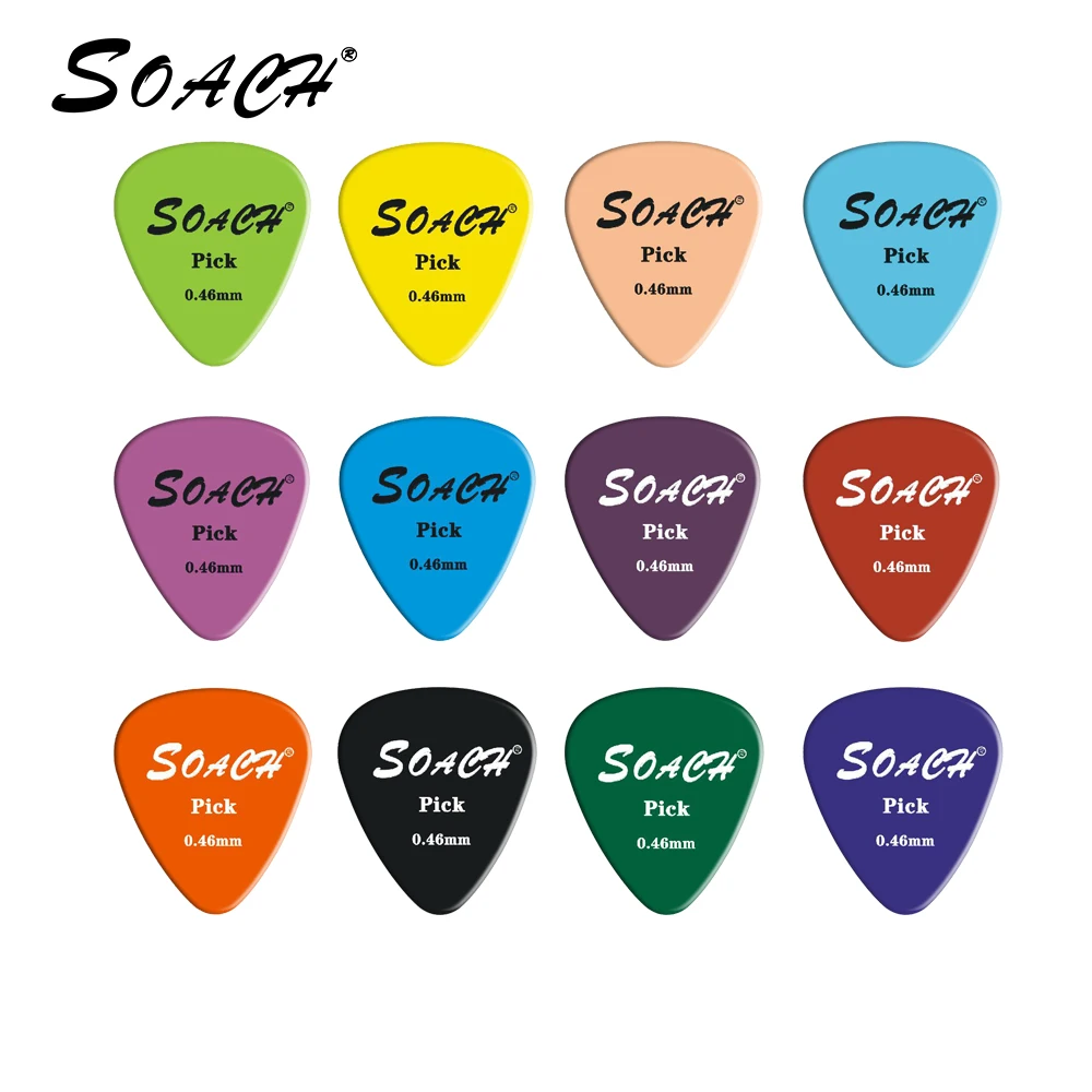 SOACH brand 10pcs/Lot 0.71mm Acoustic guitar picks pattern parts guitar accessories&Ukulele parts pick Music Picks Plectrum