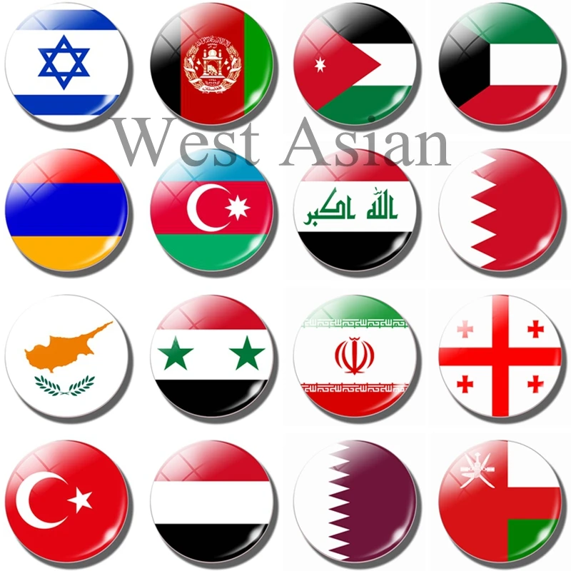 

West Asia Fridge Magnet Countries Tourist Souvenir Refrigerator Magnets Turkey Israel Afghanistan Jordan Armenia Flag Stickers