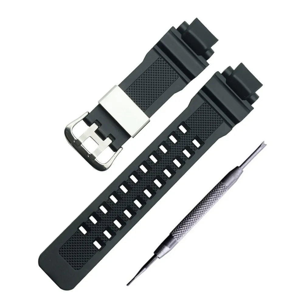 Special Interface silicone watch band black adaptation for GA-1000/GW-4000/GW-A1000 man rubber strap Gift tool