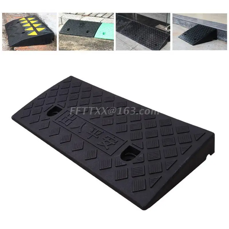 Car Access Ramp Triangle Pad Speed Reducer Durable Threshold for Automobile Motorcycle Heavy Wheelchair Duty Rubber Wholesale