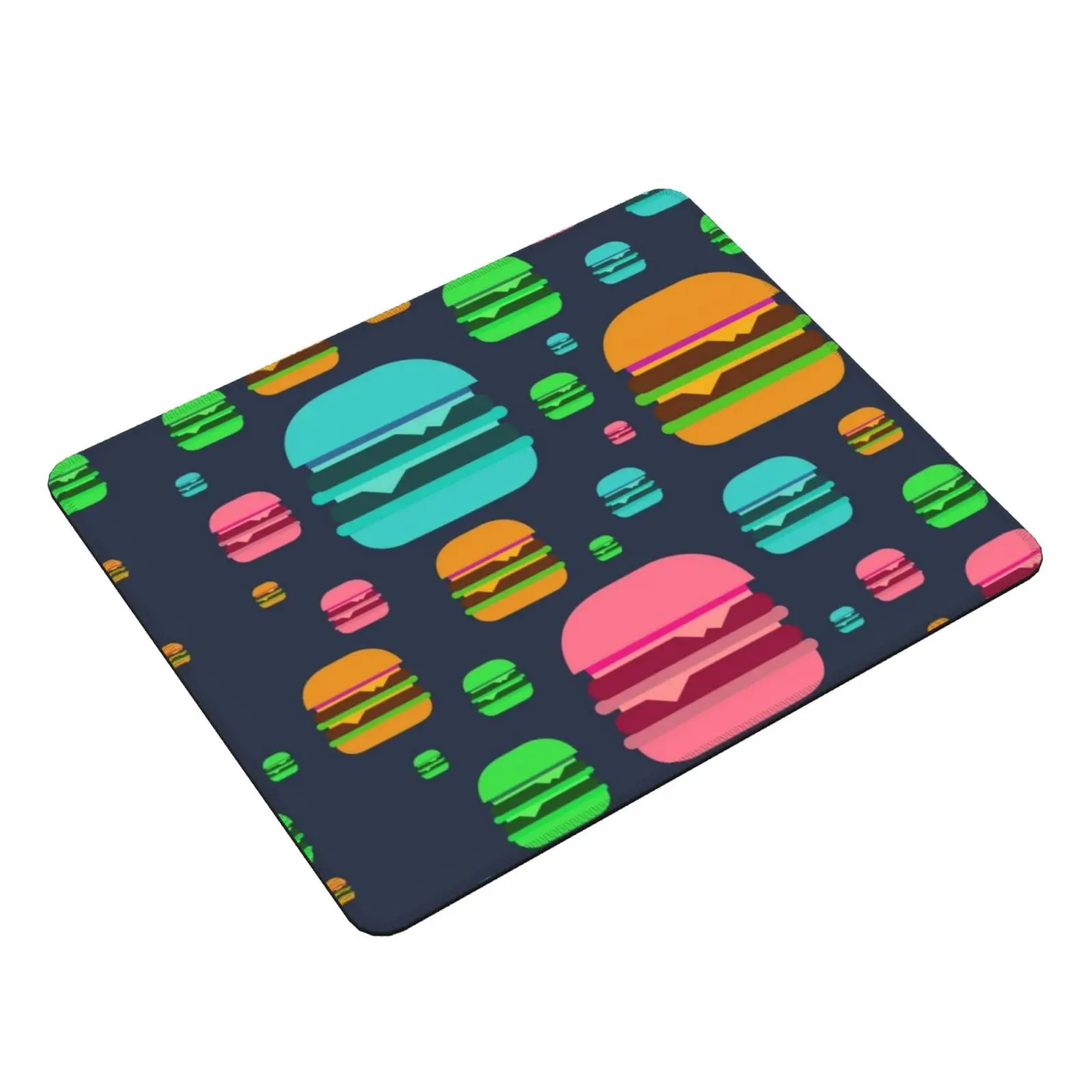 Epic Hamburger Pattern With Rainbow Colors Mouse Pad DIY Print Hamburger Cheeseburger Burger Cheese Epic