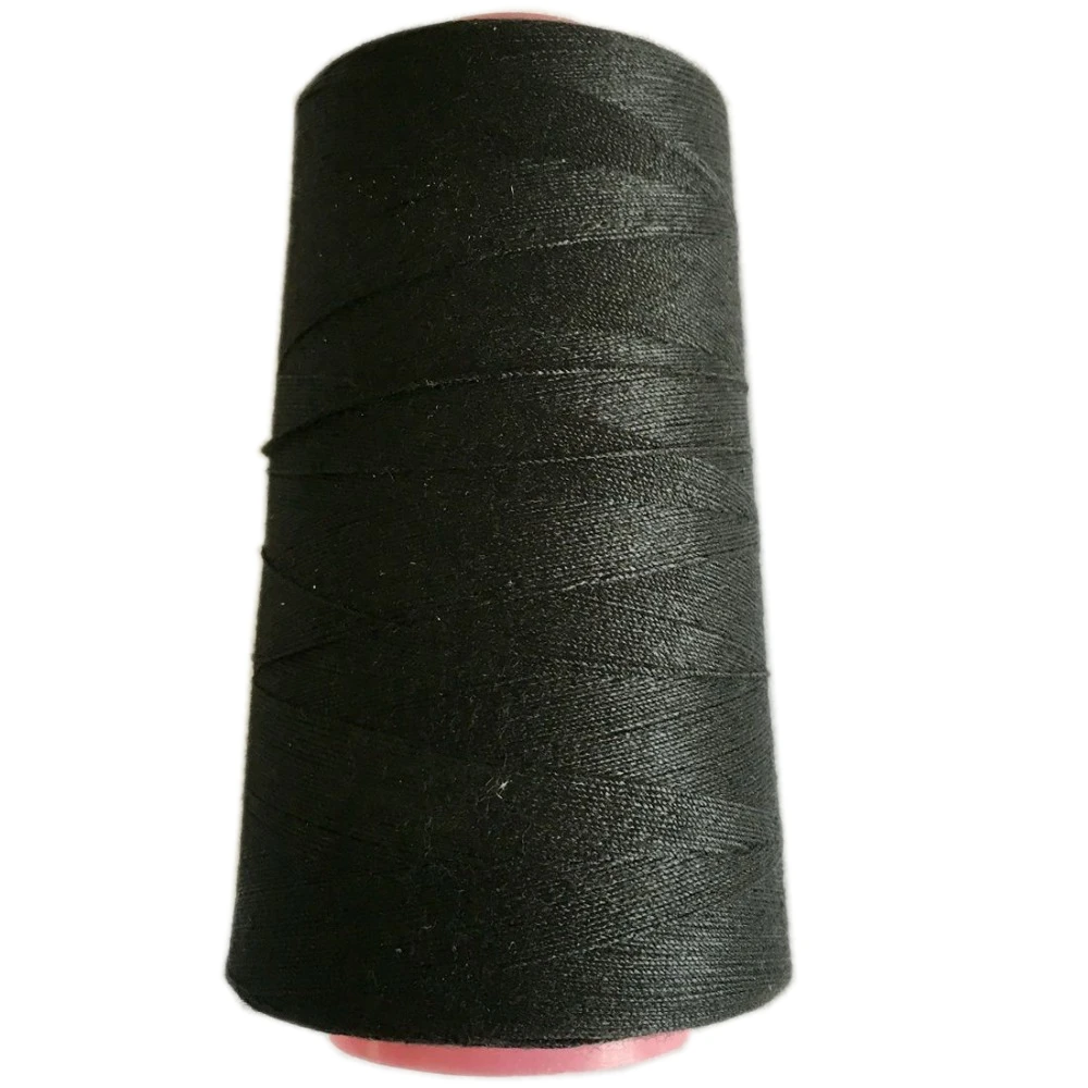1 Rolle schwarzer Baumwollfaden zum Weben von Haaren mit Geschenk: 1 Stück 6,5 cm C-förmige Nadel – Detail 2