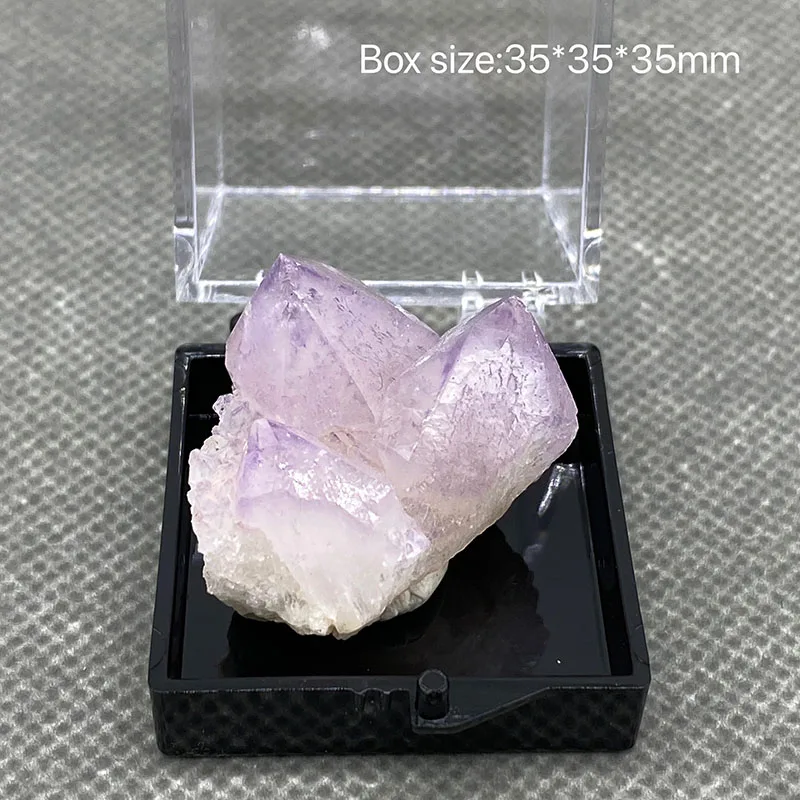 

Natural Amethyst Quartz Crystal Cluster stones and crystals healing crystals quartz gemstones+box 3.5cm