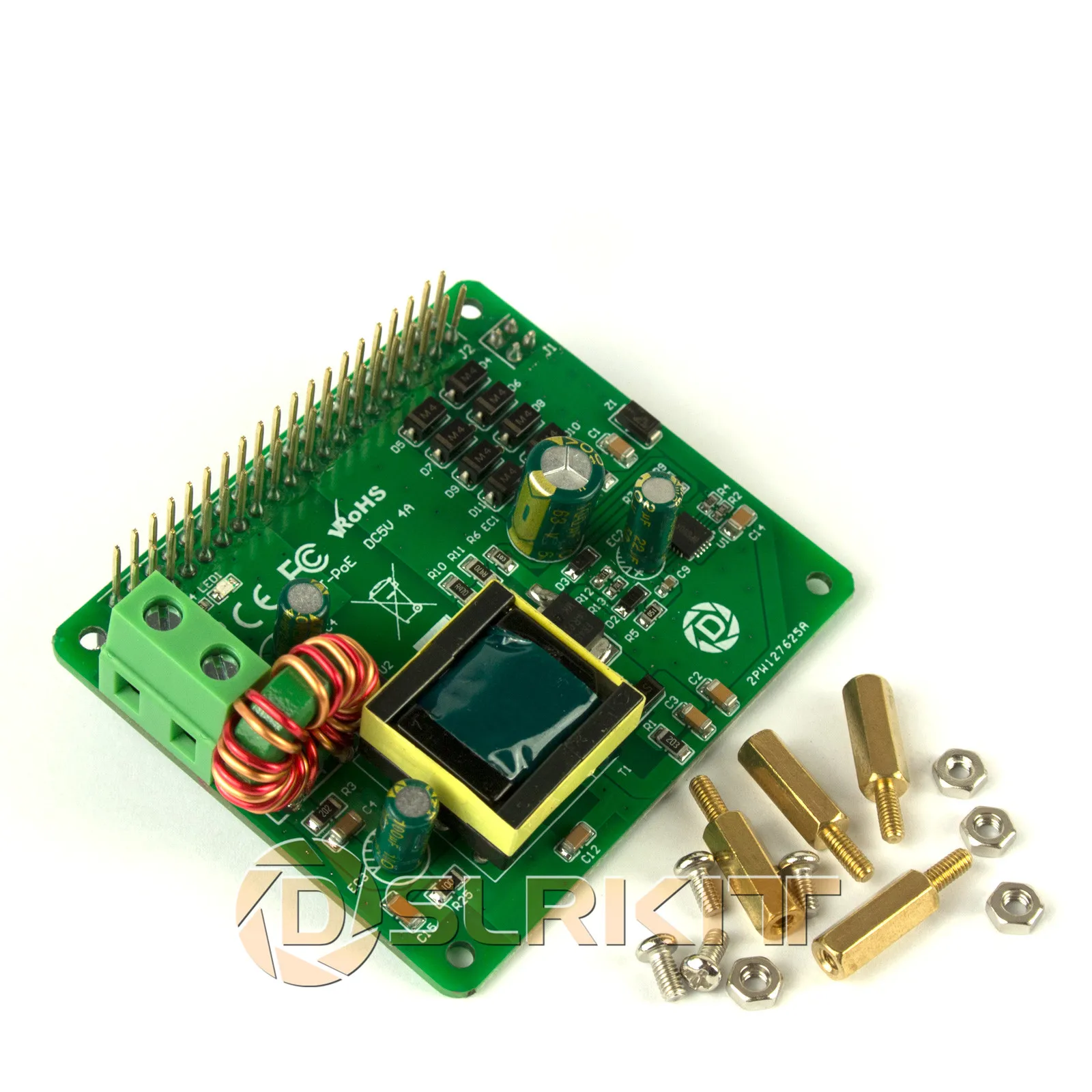 DSLRKIT 5V 3A 4A PoE HAT Raspberry Pi 4 4B 3B+ 3B Plus 802.3at PoE+ Power Over Ethernet