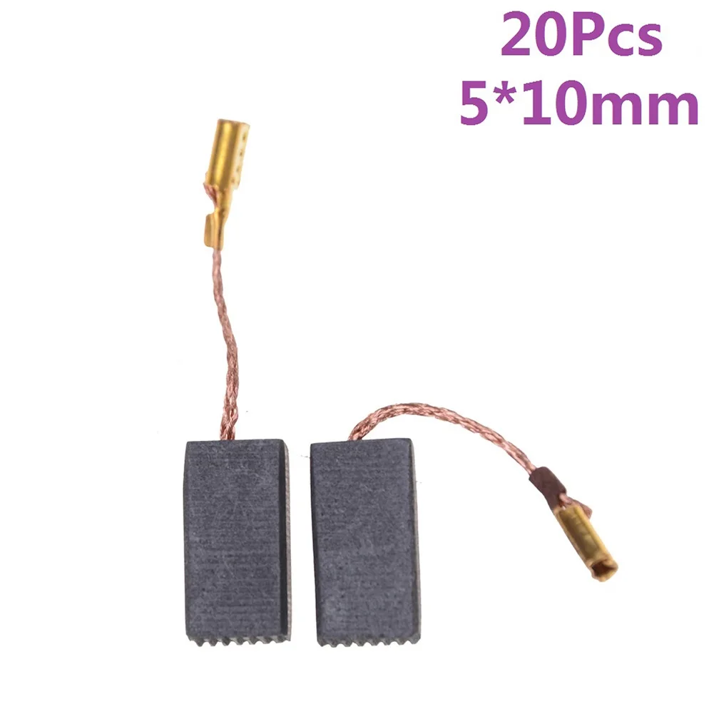 Spazzole di carbone 20Pcs 5*10*15mm per motori elettrici Bosch 125 14-150 accessori per smerigliatrice angolare motore elettrico