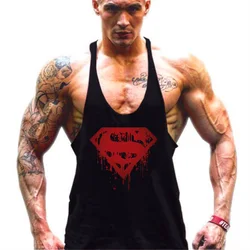 Vest Muscle Sleeveless Singlets Mens Bodybuilding Fitness Top Men Gym Tank  Clothing Brand Fashion Workout Sports Shirt