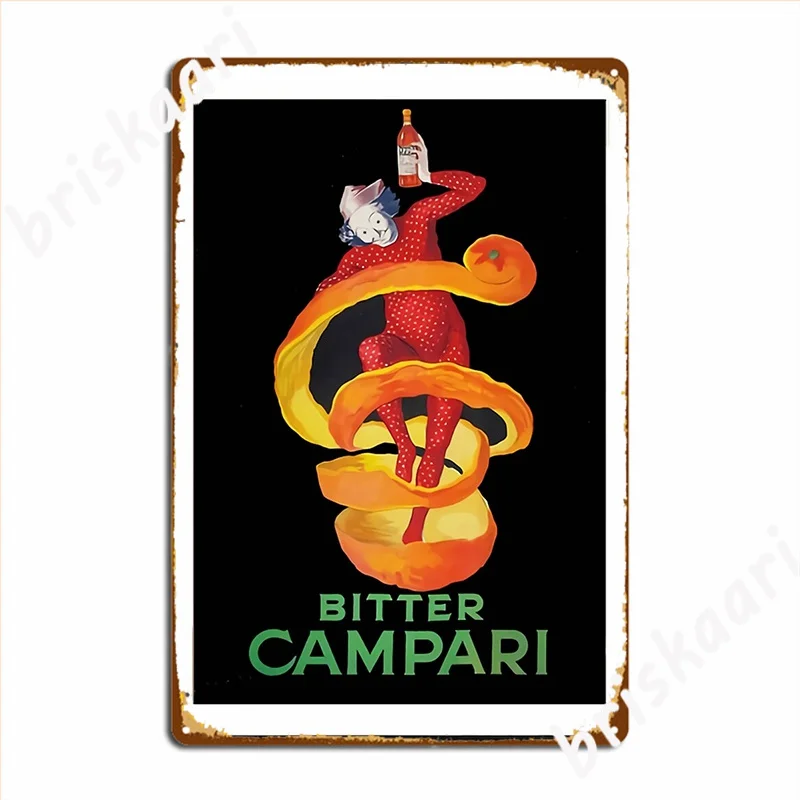 Bitter Campari Poster Metal Plaque Poster Cinema Garage Decoration Cinema Kitchen Printing Tin Sign Poster