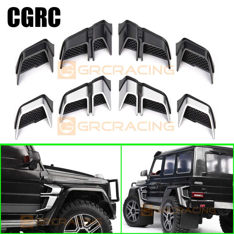 

Simulation decoration Wheel eyebrow Side exhaust ventilation grille kit For 1/10 RC Crawler Car Traxxas TRX4 G500 TRX6 G63