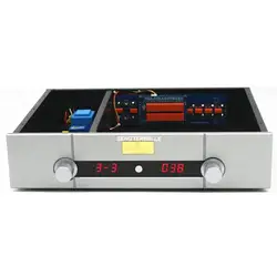 Finished Hifi Remote Volume Control Relay Resistance Preamplifier With Goldmund Display 4 Ways Input