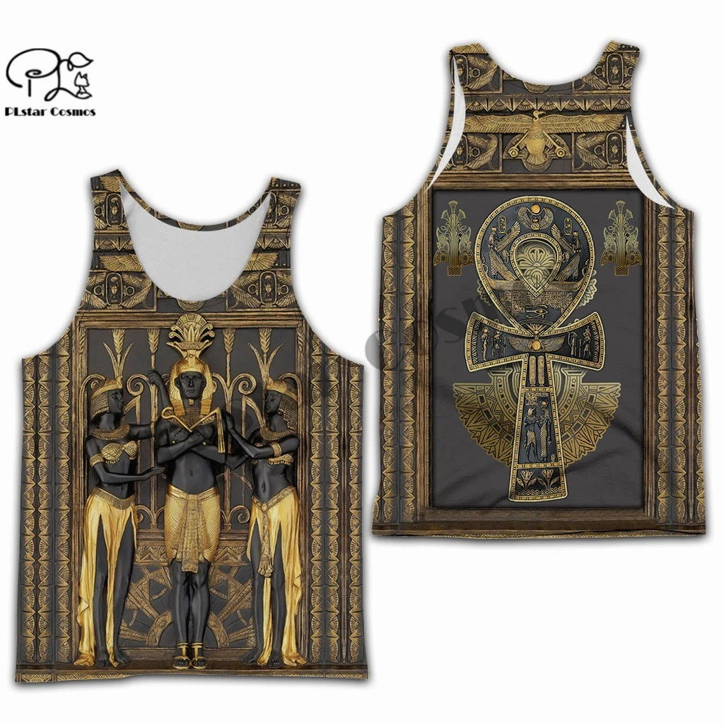 

PLstar Cosmos 3DPrint Summer Newest Horus Ancient Egypt Art Casual Unique Harajuku Tank Top Vest Men/Women Unisex Sleeveless R-1