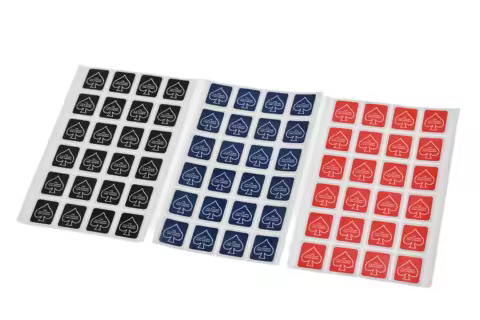 5 Sheets Bic Playing Card Case Box Deck Seal Sticker Magic Trick 24 on 1 Sheet 3 Colors for Choice Accessories Magia Toys Fun