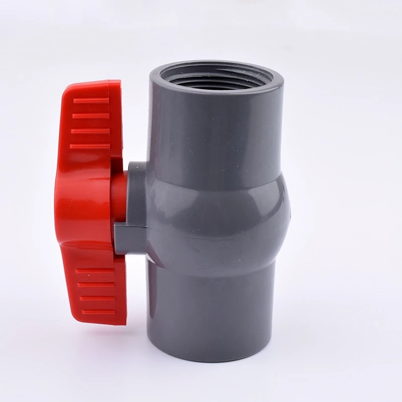 PVC Tubo Feminino Válvula Rosca, Aquário Jardim Irrigação Ball Valve, Fish Tank Tubo de Água, 1/2 \