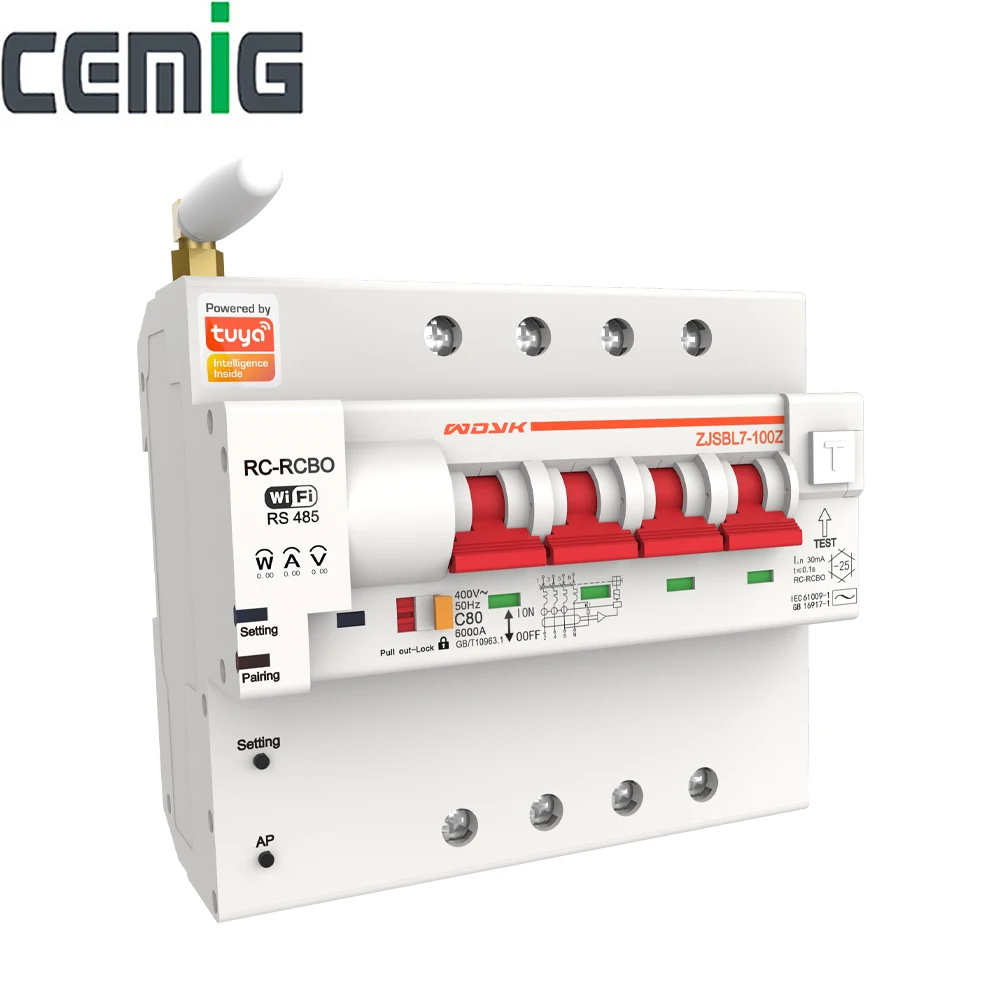 WiFi Intelligent Circuit Breaker With Energy Metering  And Leakage Protection