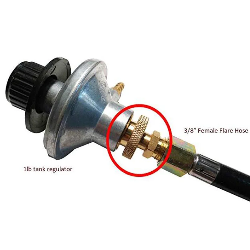 12-Foot Male Connector With 1 LB. Camping Connector For Quick Connection With Liquid Propane Hose For RV To Connect Portable Cam