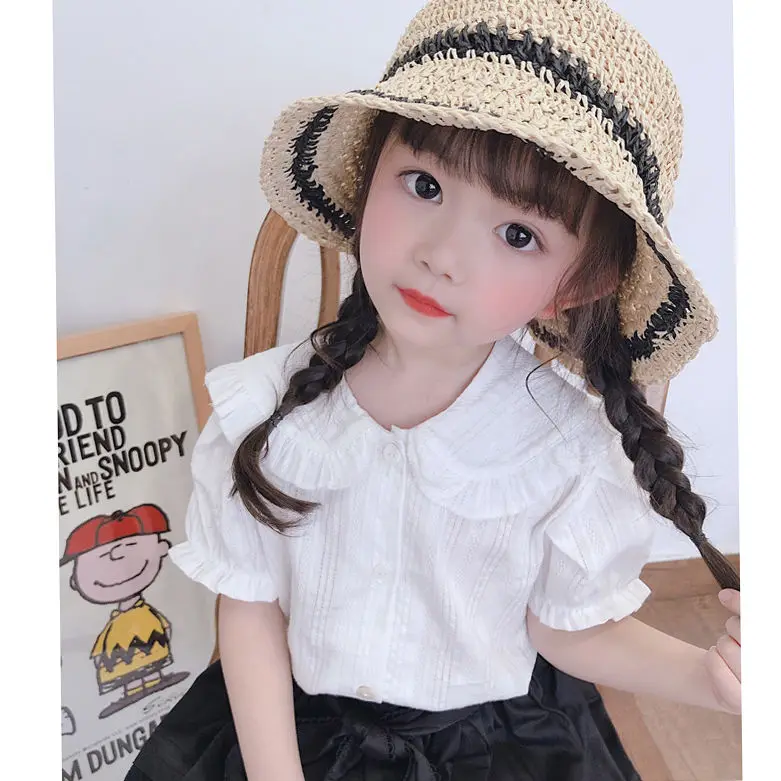 

2020 Baby Girl boy Fashion Cotton white shirt blouse Clothes Children kids Good quality comfortable clothes Clothing