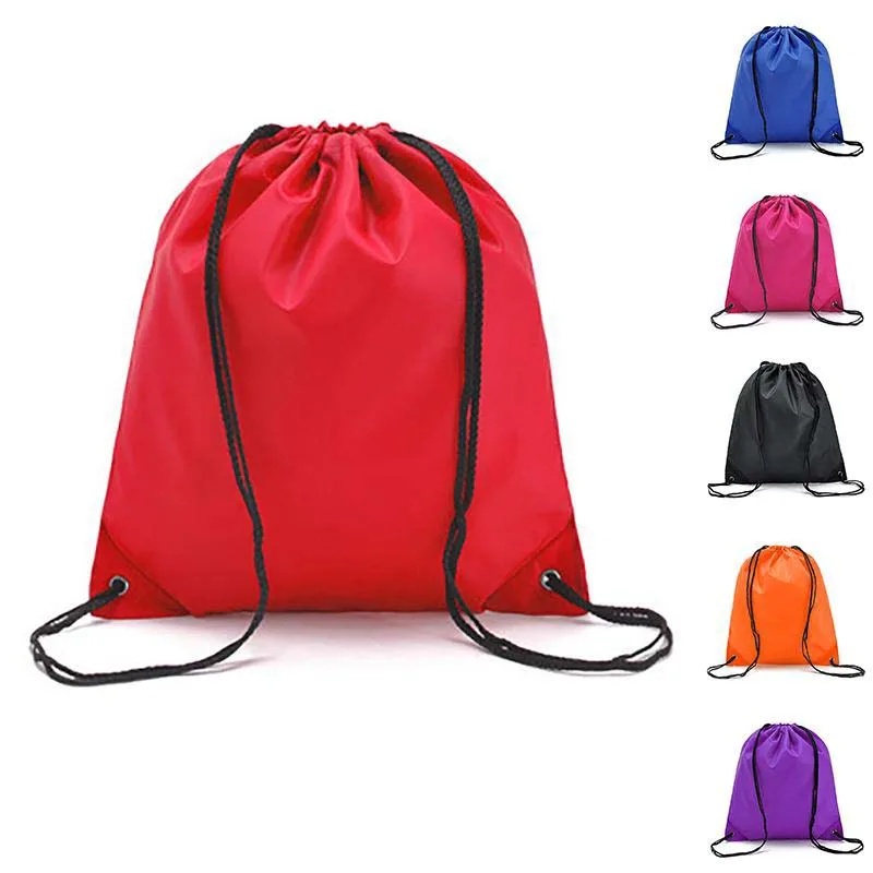 Women Men Drawstring Back Pack Bag Travel Storage Package Teenagers Beach Tote Bag School Sport Shoe Bag Portable