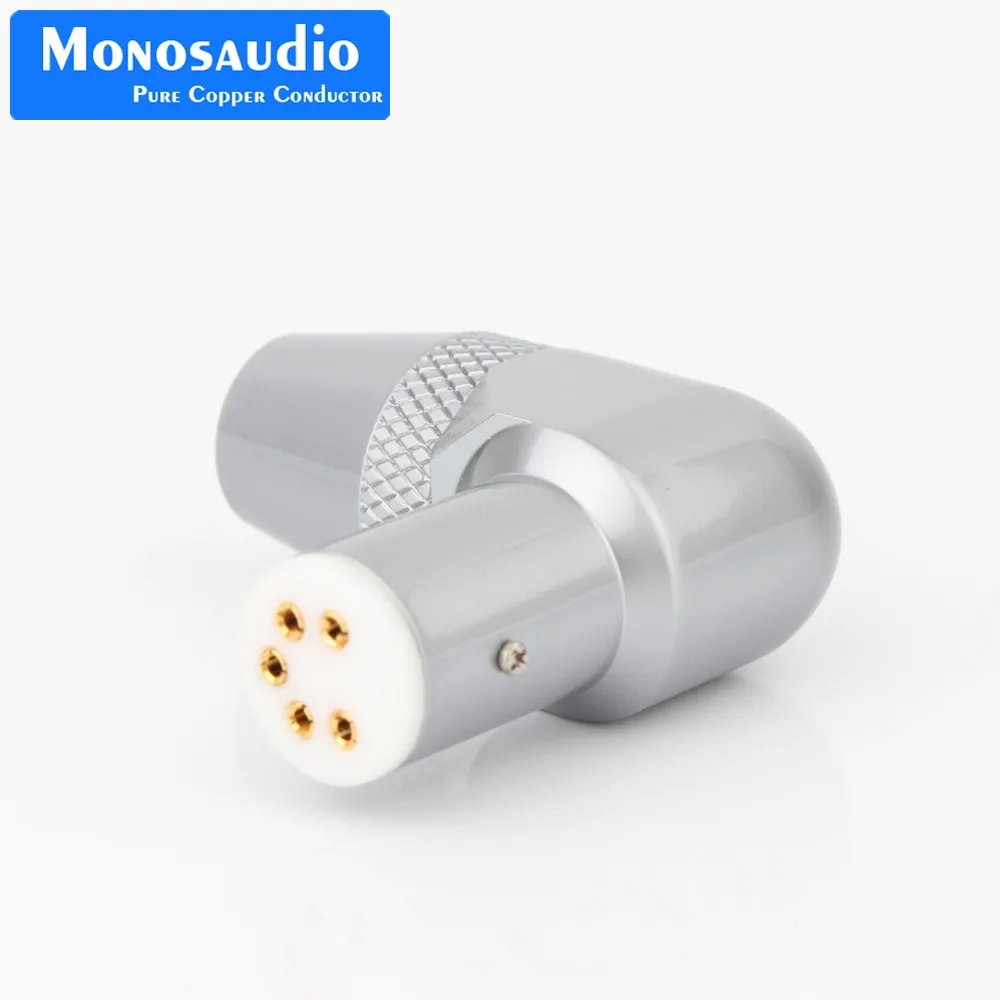 Monosaudio-enchufe giratorio DI91G, Conector de vinilo hembra 5 DIN, chapado en oro, conector de tonear en ángulo recto