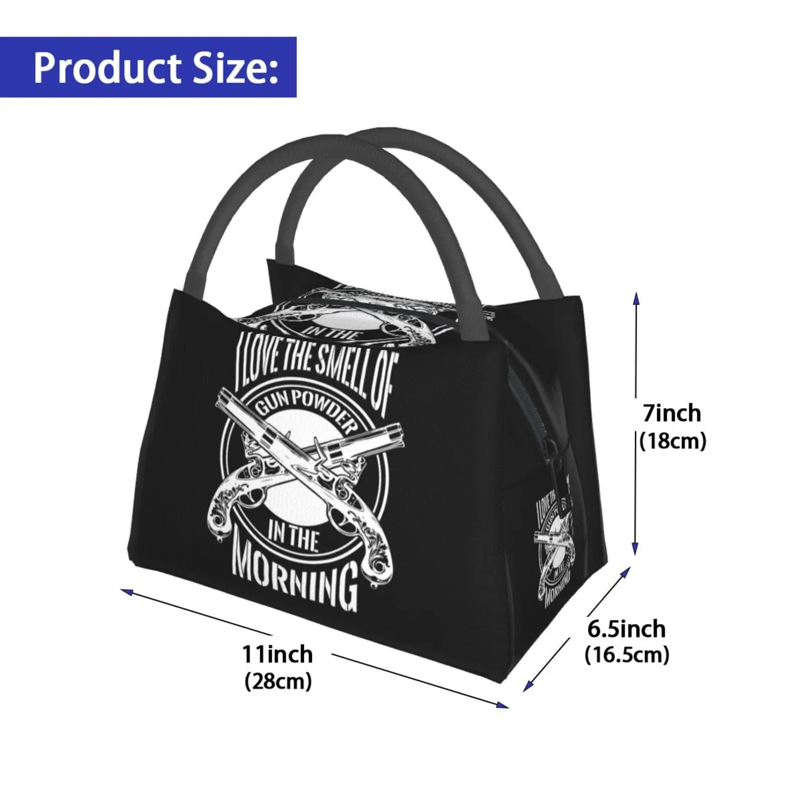 Cooler Lunch Bag Picnic Bag I Love The Smell Of Gunpowder In The Morning Gun Control Protective Fabric Shooting