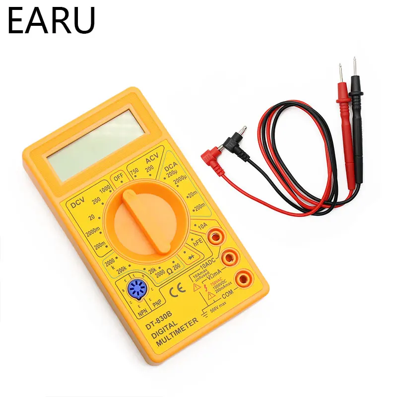 1SET LCD Digital Multimeter AC/DC 750/1000V Digital Mini Multimeter probe For Voltmeter Ammeter Ohm Tester Meter Voltage Current