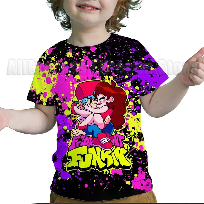 Boys Girls Friday Night Funkin 3D Print T Shirts Children Cartoon Anime Tshirts Summer Toddler Tee Tops Kids T-shirts Camisetas