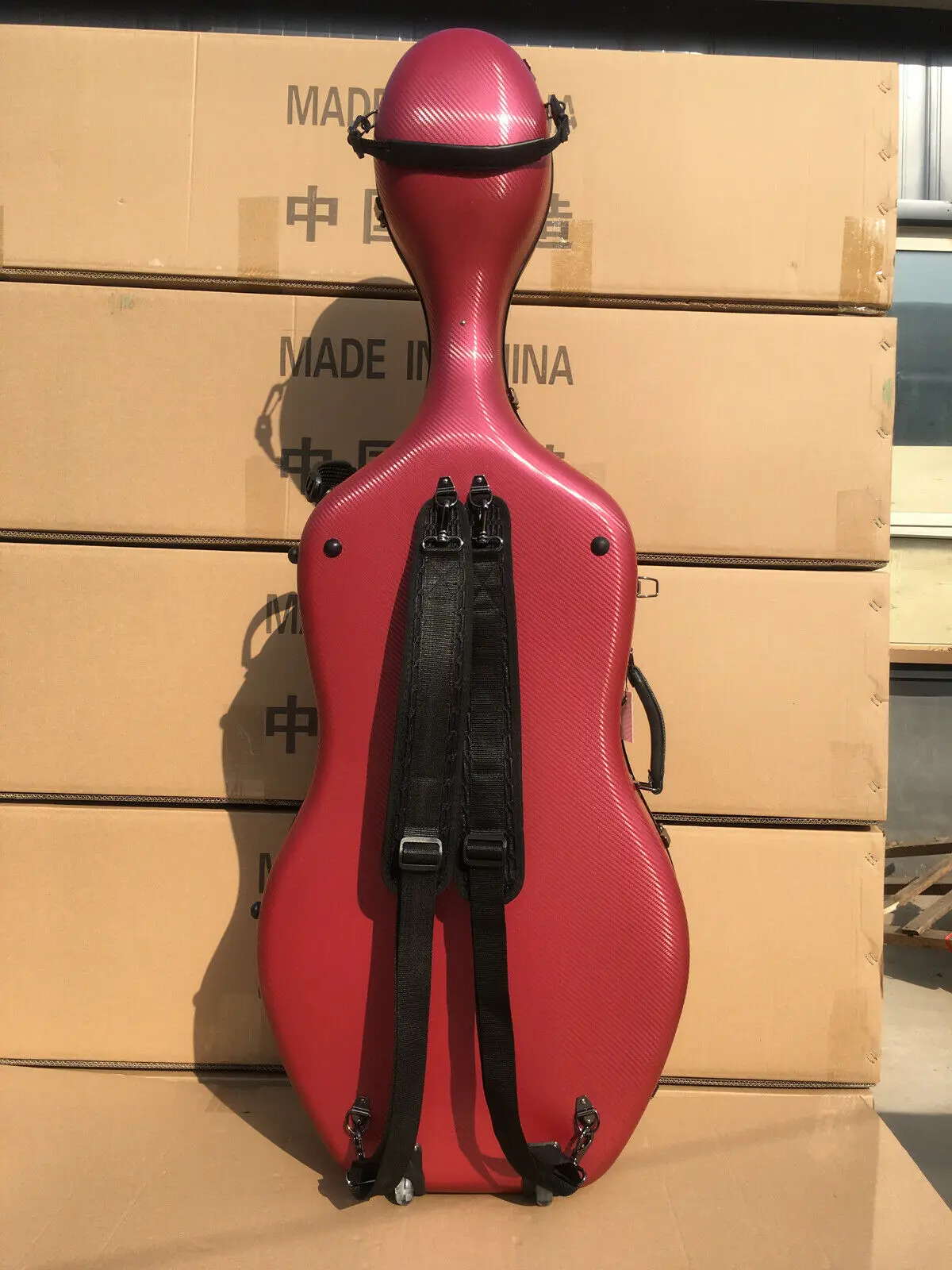 Advance 4/4 Cello Case Carbon Fiber Cello Box Hard case Carry Protect Cello Red