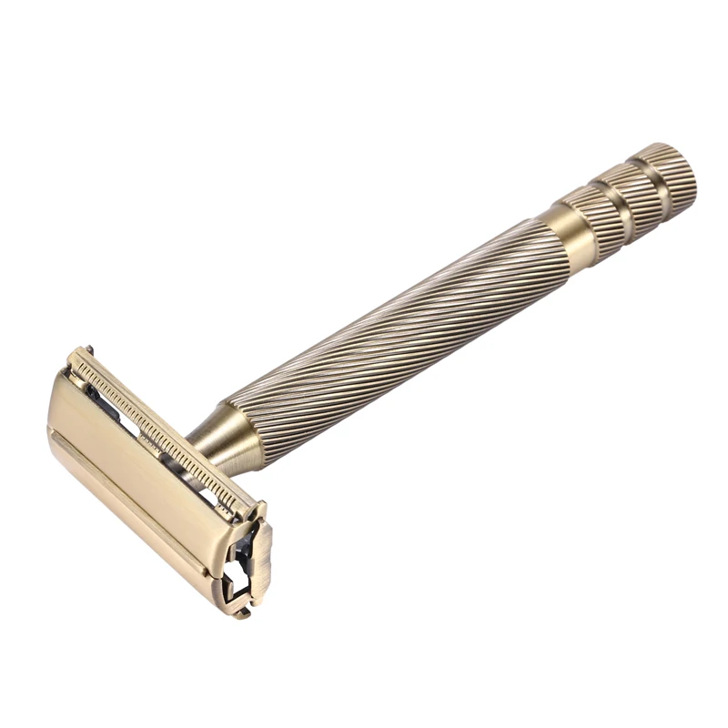 Men Shaving Metal Safety Razor Brass Double Edge  Classic Shaver