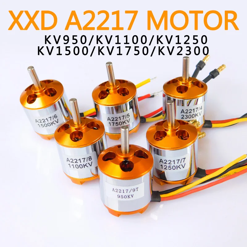 New XXD A2217 2217 950KV 1250KV 1500KV 2300KV Outrunner Brushless Motor For RC Airplane Aircraft Plane Quadrocopter Multi-copter