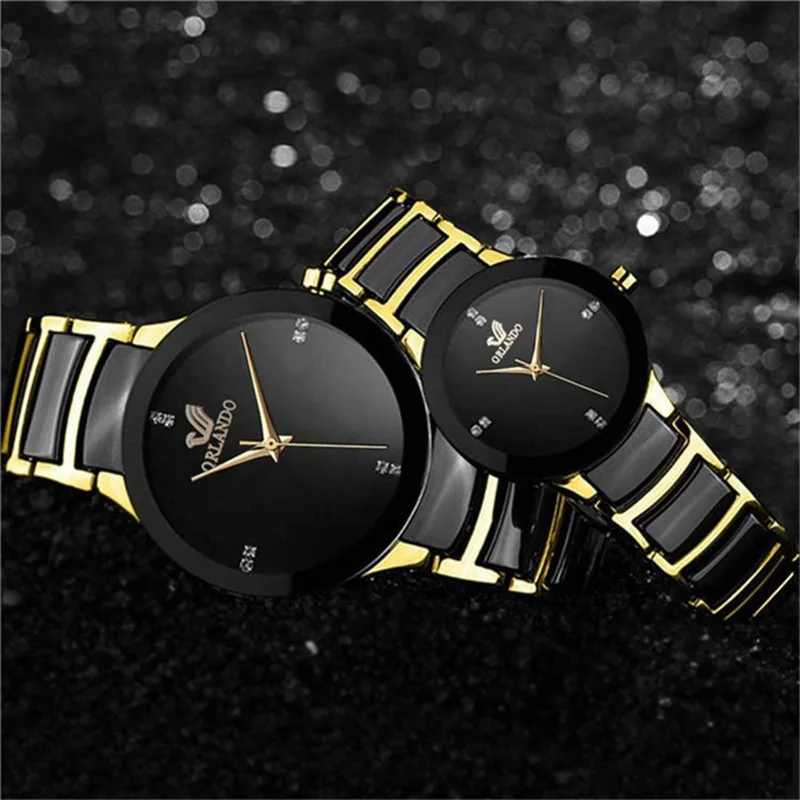 2022 Couple Watches Men Stainless Steel Quartz Watch Relogio Masculino Male Fashion Casual Business Wristwatch Women Clock Hot