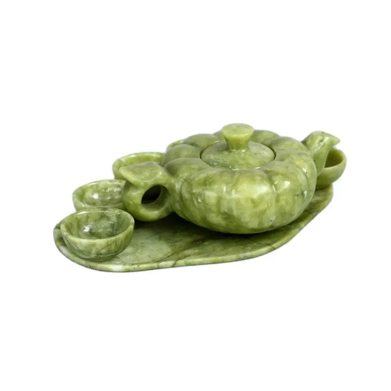 

Natural jade Lantian jade teapot teacup tea set